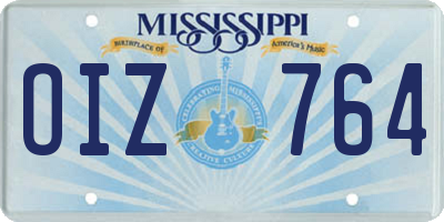 MS license plate OIZ764