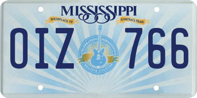 MS license plate OIZ766