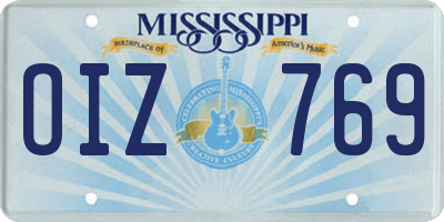 MS license plate OIZ769