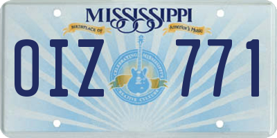 MS license plate OIZ771