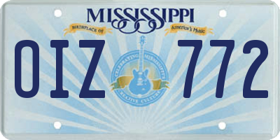 MS license plate OIZ772