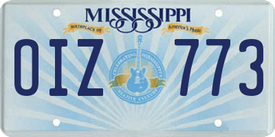 MS license plate OIZ773