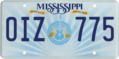 MS license plate OIZ775