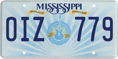MS license plate OIZ779
