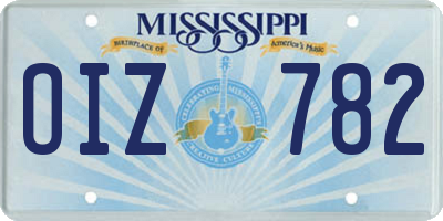 MS license plate OIZ782