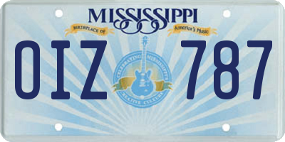 MS license plate OIZ787