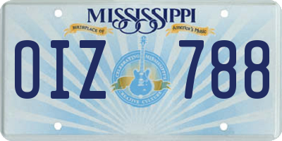 MS license plate OIZ788