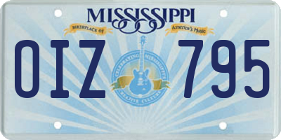 MS license plate OIZ795