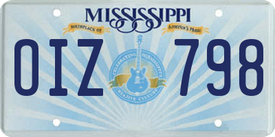 MS license plate OIZ798