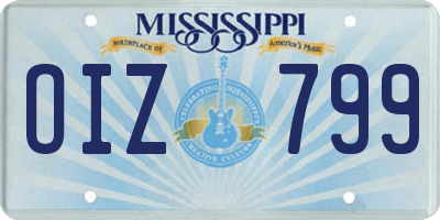 MS license plate OIZ799
