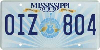 MS license plate OIZ804