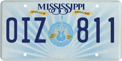 MS license plate OIZ811
