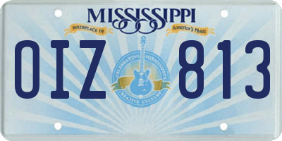 MS license plate OIZ813