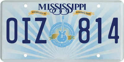 MS license plate OIZ814
