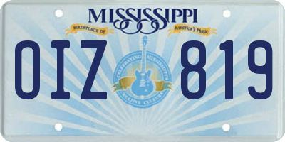 MS license plate OIZ819