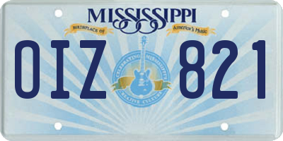 MS license plate OIZ821