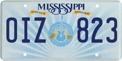 MS license plate OIZ823