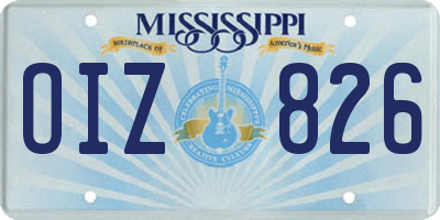 MS license plate OIZ826