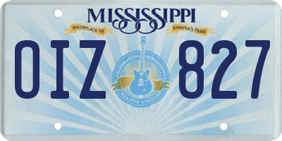 MS license plate OIZ827
