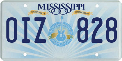 MS license plate OIZ828