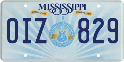 MS license plate OIZ829