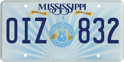 MS license plate OIZ832