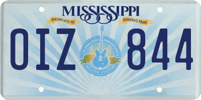 MS license plate OIZ844