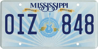MS license plate OIZ848