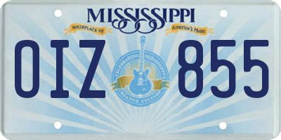 MS license plate OIZ855