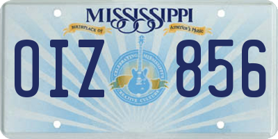 MS license plate OIZ856