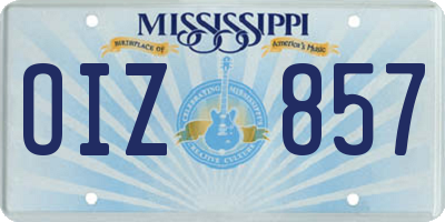 MS license plate OIZ857