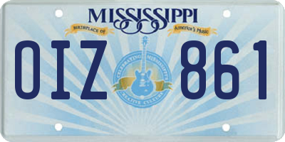MS license plate OIZ861