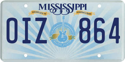 MS license plate OIZ864