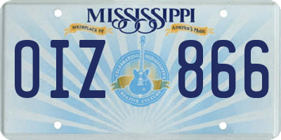 MS license plate OIZ866
