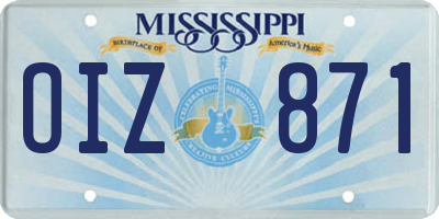 MS license plate OIZ871