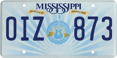 MS license plate OIZ873