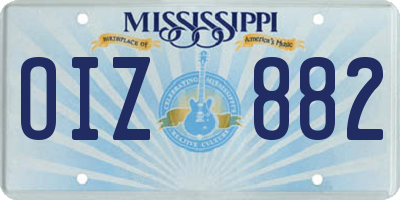 MS license plate OIZ882
