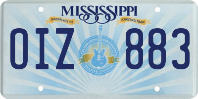 MS license plate OIZ883