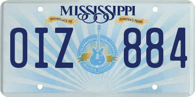 MS license plate OIZ884