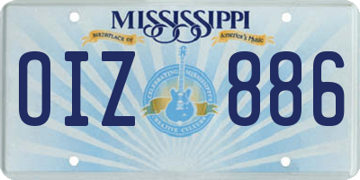 MS license plate OIZ886