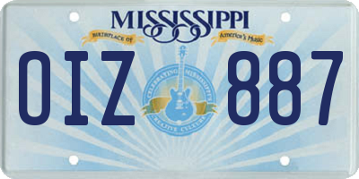 MS license plate OIZ887