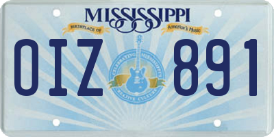 MS license plate OIZ891
