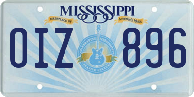 MS license plate OIZ896