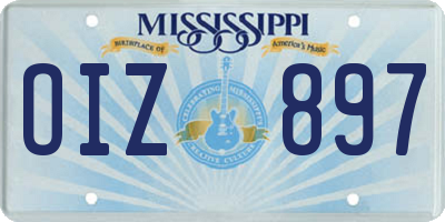 MS license plate OIZ897