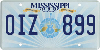 MS license plate OIZ899