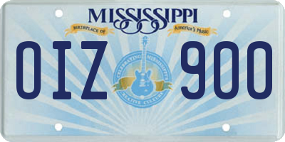 MS license plate OIZ900