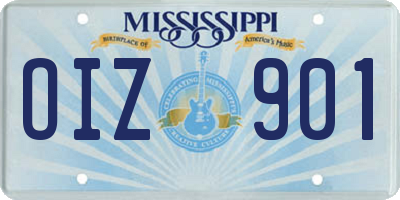 MS license plate OIZ901