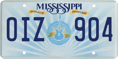 MS license plate OIZ904