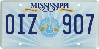MS license plate OIZ907