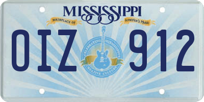 MS license plate OIZ912